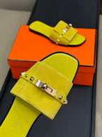 HM Giulia Sandal Yellow Calfskin with Suede 212732