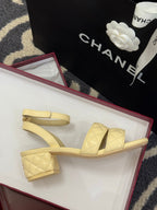 CC 25SS Honey Sandals 5cm Beige Lambskin 319634