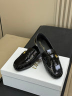 CD Time Loafer Black Glossy Calfskin 561786