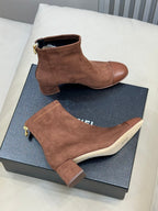 CC 26FW Ankle Boot Brown Suede Fabric 621277