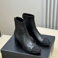 CC 26FW Ankle Boot Black Sheepskin Fabric 621274