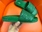 CD AQUA EMBROIDED SANDAL SEA GREEN FABRIC