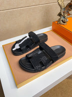 HM Men's Chypre Sandals Black Diamond Suede 735675