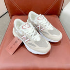LP x NB 990v6 Sneaker 45mm white grey pink suede and mesh fabric
