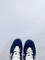 LP x NB 990v6 Sneaker 45mm dark blue suede calfskin and mesh fabric