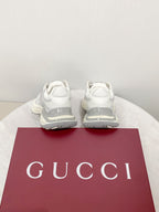 GG 2.0 Low Top Sneakers Grey White Mesh Leather 675578