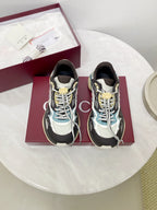 GG 2.0 Low Top Sneakers Black White Mesh Leather 675579