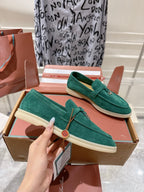 LP Summer Charms Walk Loafers Deep Green Suede 565857