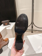 Celine Garance Triomphe High Boot 60mm Brown Calfskin
