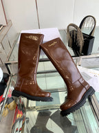 CD Diorebel Boot Glossy Brown Calfskin
