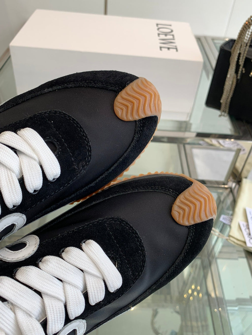 Loewe Flow Runner Sneaker Black White