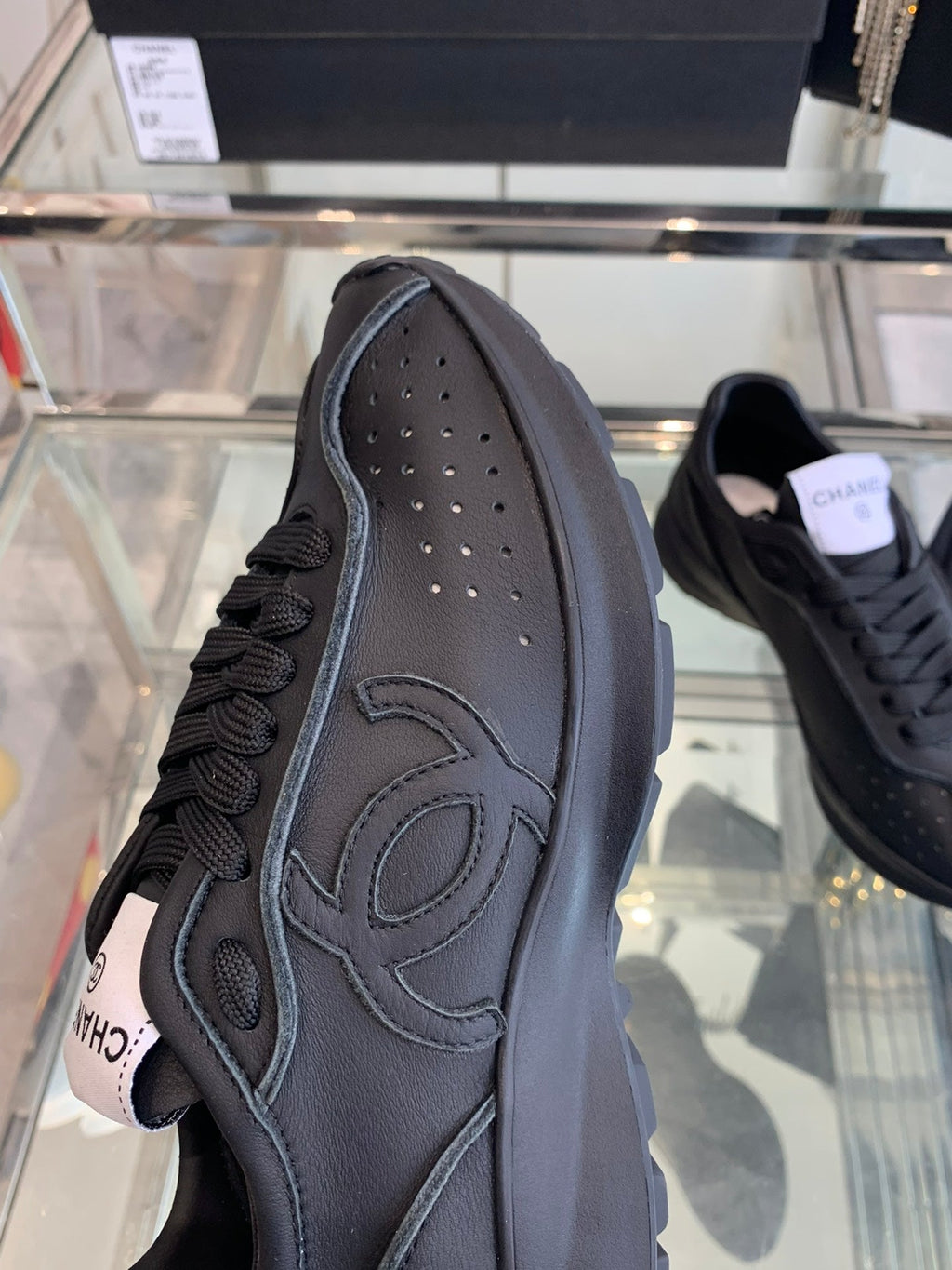 CC Sneaker Black Cowhide 204108
