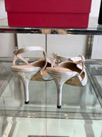 VT 25 High Heels Slingbacks Ivory Cowhide 292344