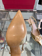 VT 25 High Heels Slingbacks Gold Cowhide 292345