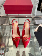VT 25 High Heels Slingbacks Red Cowhide 292354