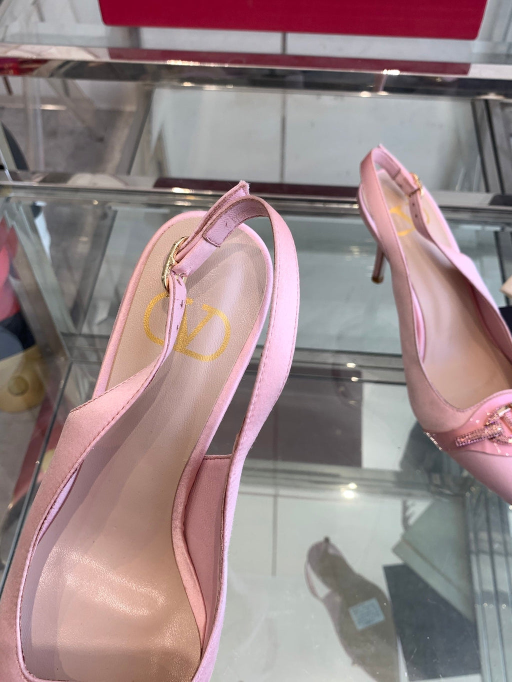 VT 25 High Heels Slingbacks Pink Cowhide 292355