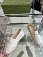 GC 2025 Espadrille With Horsebit Ivory Canvas 292315