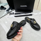 CC Mule Black Quilted Calfskin