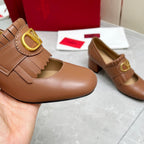 VT 25 Signature Heeled Loafer Brown Calf Leather 293941
