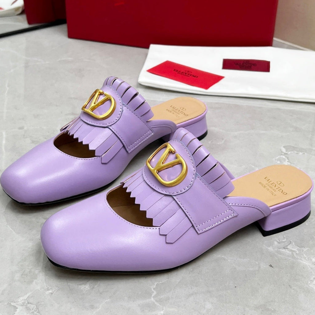 VT 25 Signature Mule Loafer Purple Calf Leather 293946