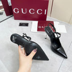 GC 25 Heeled 95mm Slingback Pump Black Patent Leather 293865