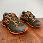 GG Men's Ripple Sneaker Olive Green Orange Mesh 536986