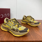 GG Men's Ripple Sneaker Brown Yellow Mesh 536992