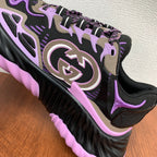 GG Men's Ripple Sneaker Black Purple Mesh 536994