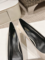 HIGH PUMP 5 CM IN WHITE PATENT CALFSKIN