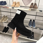 The Row SS2025. Boots  Black Suede 543371