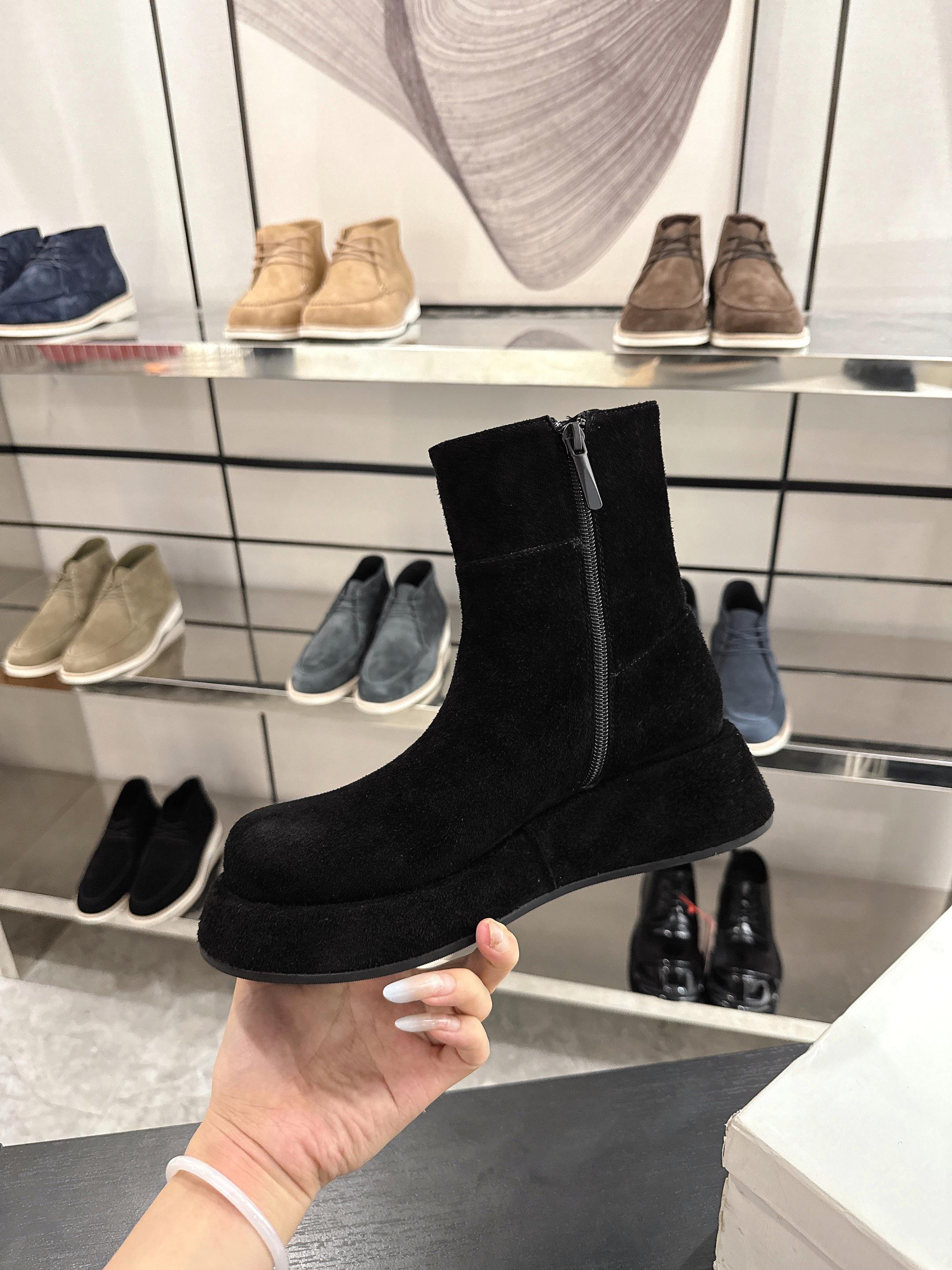The Row SS2025. Boots  Black Suede 543371