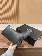 CC RAIN BOOTS BLACK TPU WITH WHITE LOGO