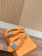 Innocente Slingback Suede Goatskin Orange