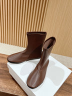 The Row Mid Sock Boots Brown Sheepskin 427972