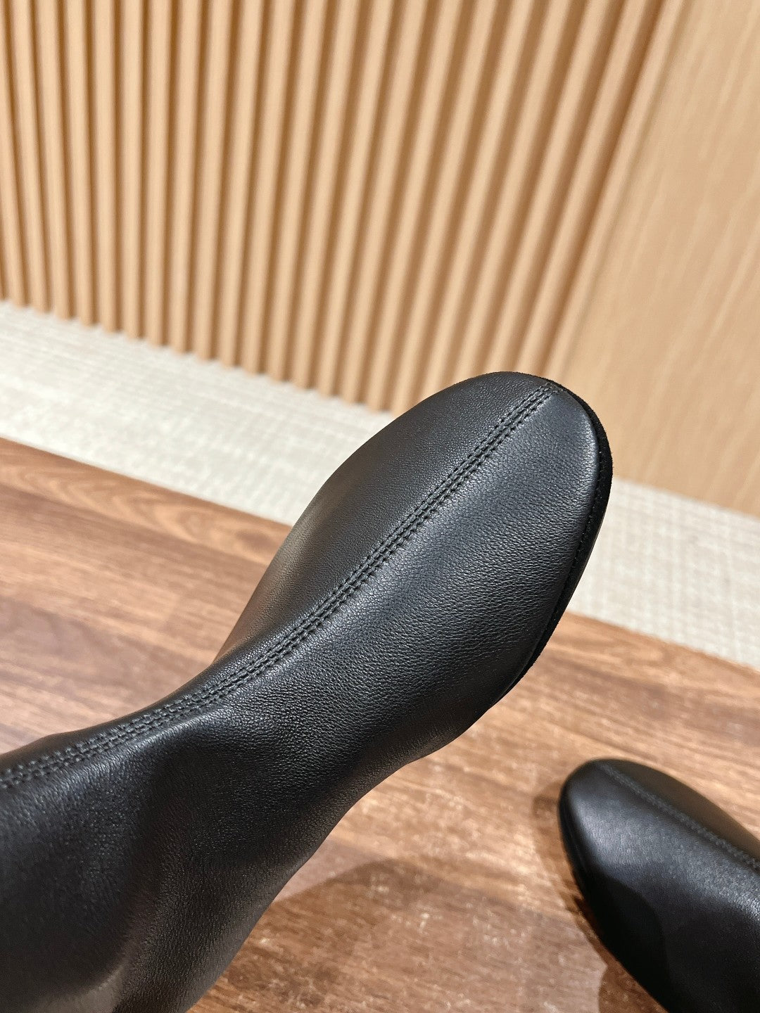 The Row Mid Sock Boots Black Sheepskin 427974