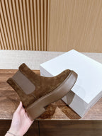 The Row Nobilis TR Boot 50mm Brown Suede 427977
