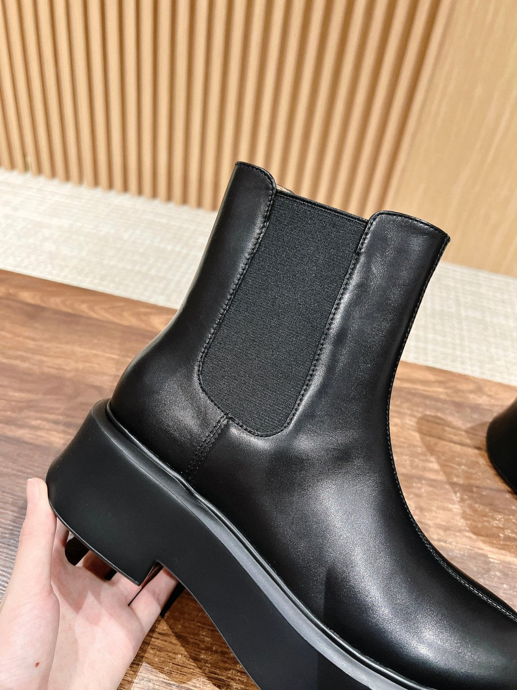 The Row Nobilis TR Boot 50mm Black Leather 427978