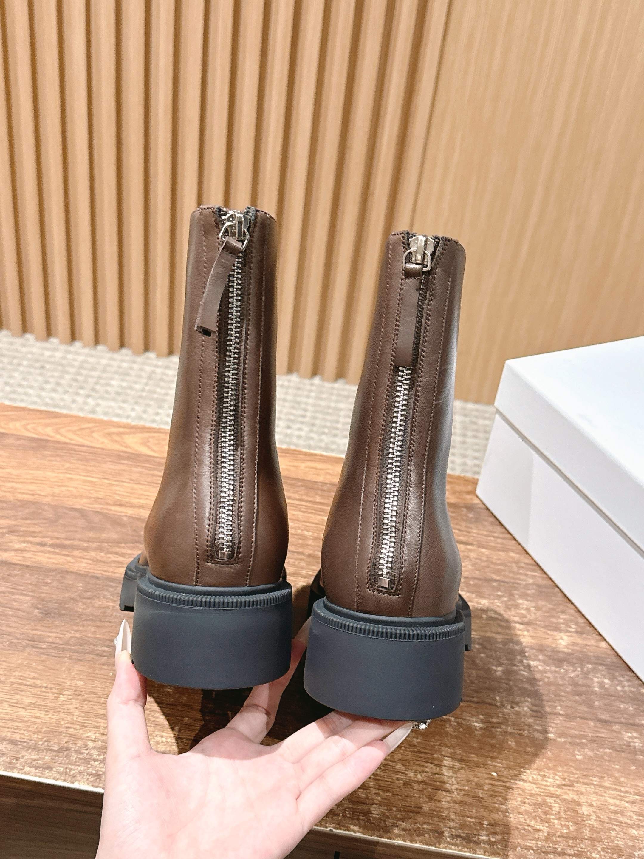 The Row Nobilis Fast Boot 50mm Brown Leather 427983