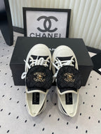 CC 2026s Sneakers Black White Denim Leather 720091