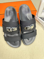 HM Men's Jackson Slide Blackish Cowhide 540231