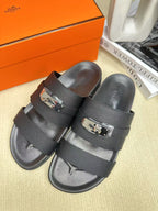 HM Men's Jackson Slide Blackish Cowhide 540231