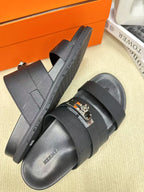 HM Men's Jackson Slide Blackish Cowhide 540231