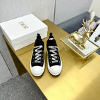 Walk'n'Dior Sneaker In Black Wool And Cowhide 111925