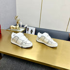 One Stud Sneaker Garavani Calfskin White Grey