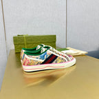 GG TENNIS 1977 TRAINER CANVAS WITH FLOWERS MOTIF