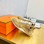 HM Sneaker In 25mm Light Yellow Brown Suede  956333