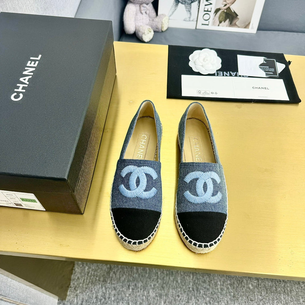 espadrilles dark blue black denim