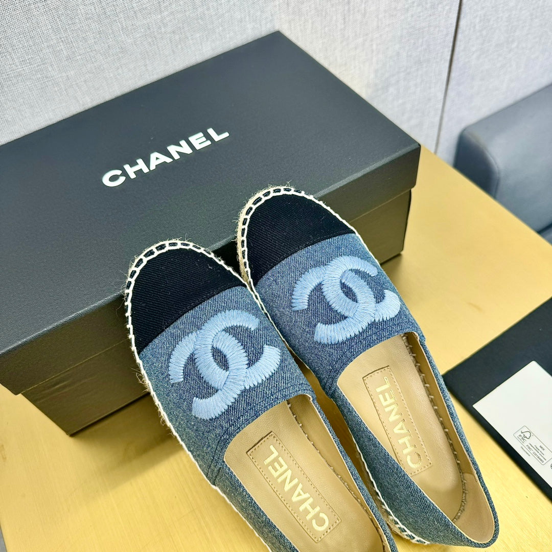 espadrilles dark blue black denim