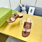 BLONDIE THONG SANDAL IN BRONZE BROWN LAMBSKIN