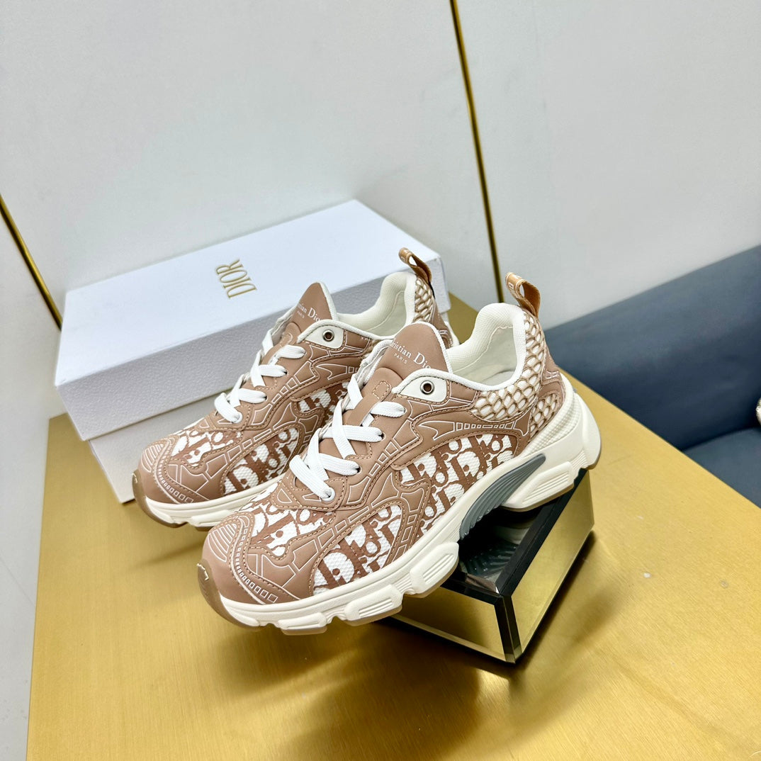 CD Chrono Sneaker 40mm In Brown Pink Mesh Fabric 994572